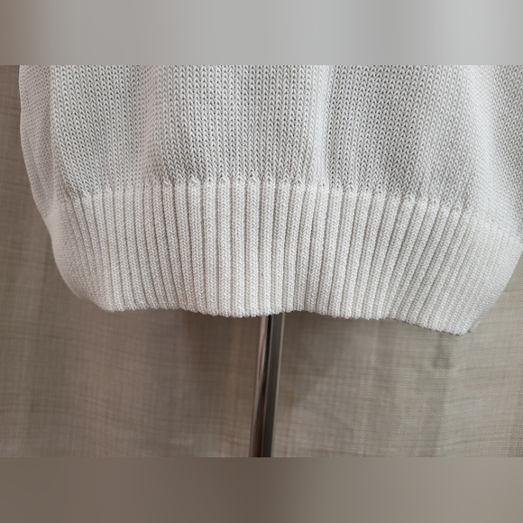 Ann Taylor Women's Ivory Round Neck Short Sleeve Knit Sweater Size XL NWOT - Picture 9 of 12